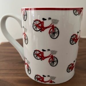 Queenwest Trading Co. Bicycle Porcelain Mug Cycling Enthusiast Gift Idea 12 oz